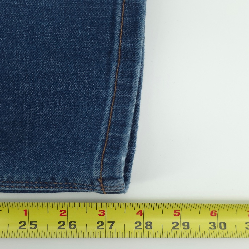 J. Jill High-Rise Straight Leg Womens Jeans 10P Blue Denim Zigzag Stitch - Picture 11 of 11